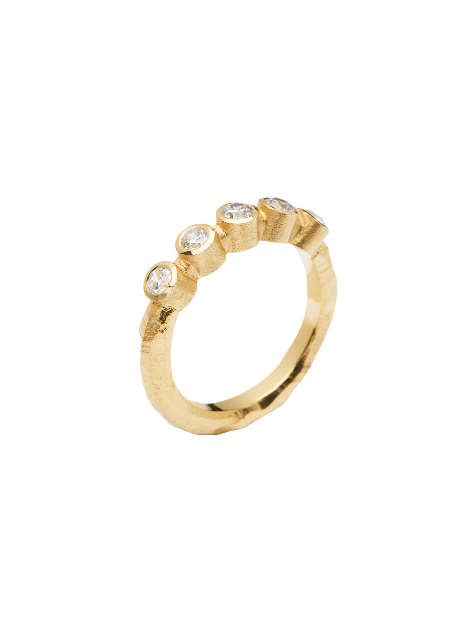 Ringo half eternity - ring in 18k yellow gold with 0,50ct diamond